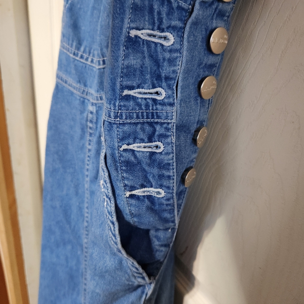 Ll Bean Denim Overalls Dress - Picture 7 of 12